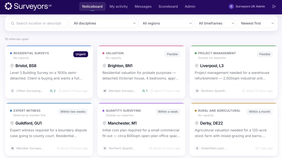 The Surveyors UK referral network